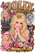 Dolly Parton Memorial DTF ready to press iron on transfer for clothing t-shirts and hoodies