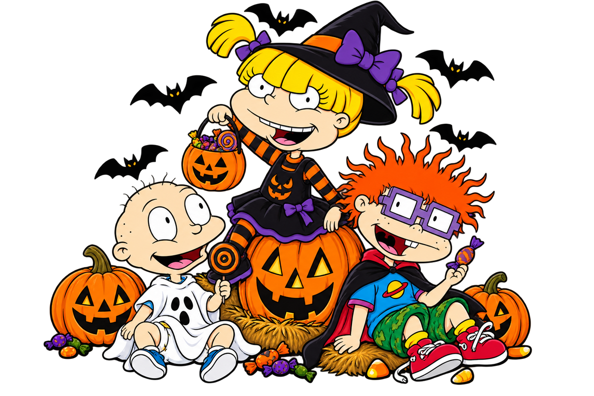Halloween Rugrats DTF ready to press iron on transfer for clothing t-shirts and hoodies