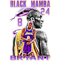 Kobe black mamba basketball DTF ready to press iron on transfer for clothing t-shirts and hoodies