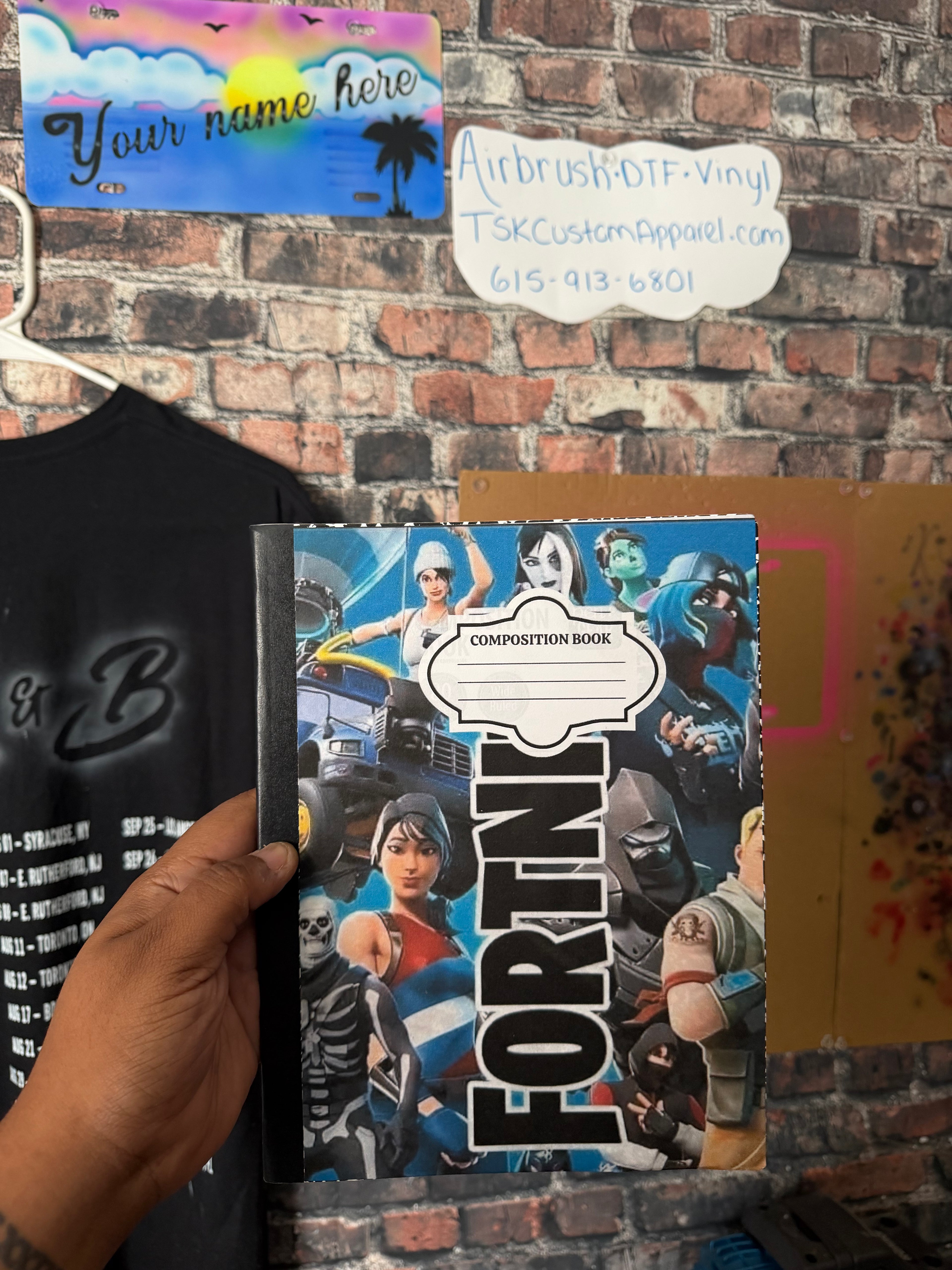 Fortnite composition notebook (Standard US size)