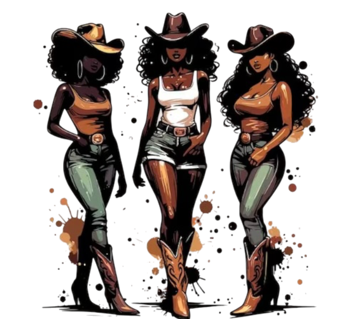 Cowgirl rodeo boots DTF ready to press iron on transfer for clothing t-shirts and hoodies