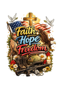 Freedom DTF ready to press iron on transfer for clothing t-shirts and hoodies
