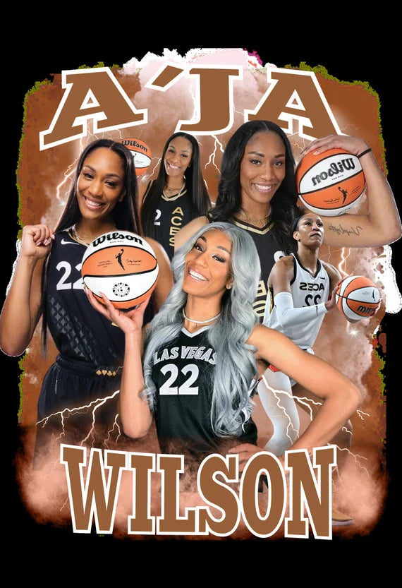 Aja Wilson Inspired DTF ready to press iron on transfer for clothing t-shirts and hoodies