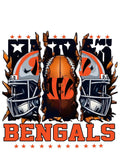 Bengals football DTF ready to press iron on transfer for clothing t-shirts and hoodies