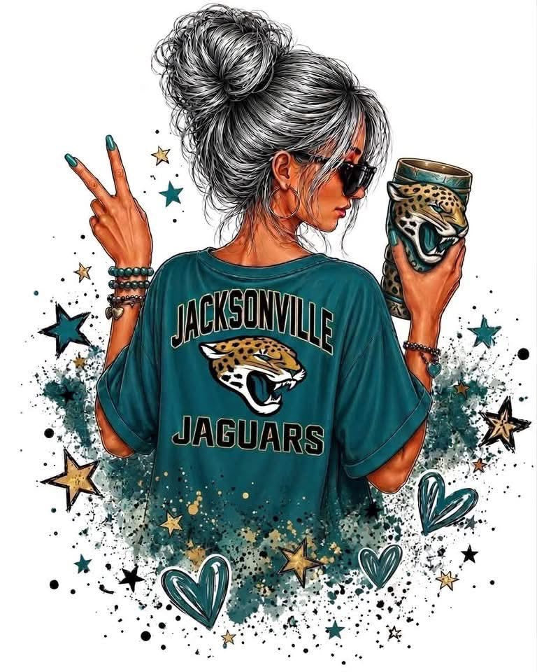Jaguars football DTF ready to press iron on transfer for clothing t-shirts and hoodies