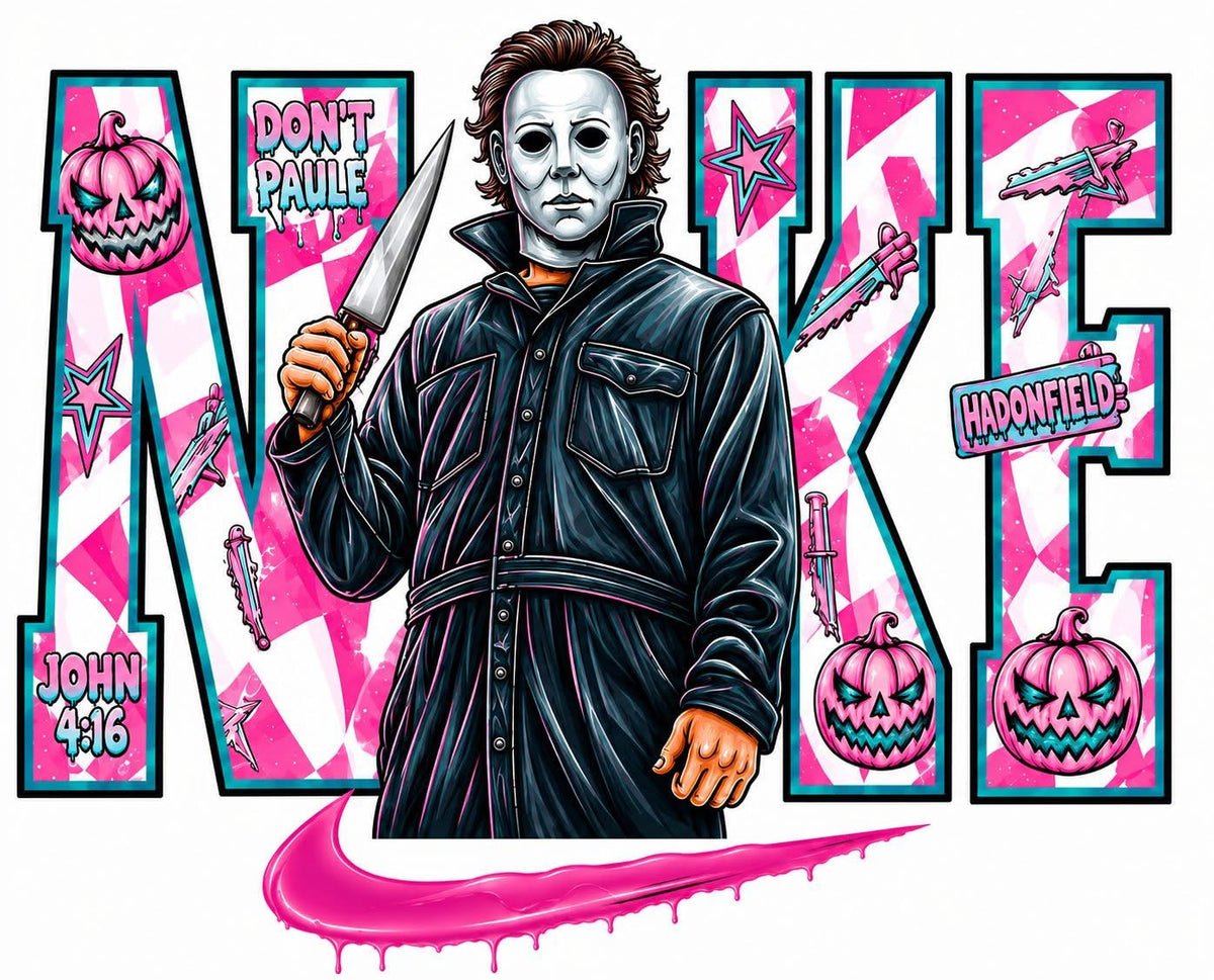 Halloween DTF ready to press iron on transfer for clothing t-shirts and hoodies