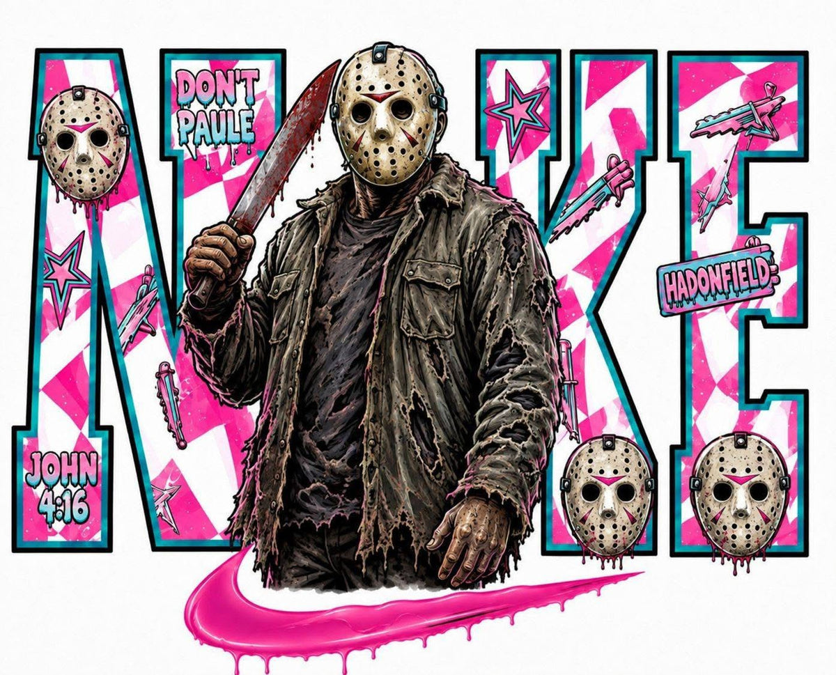 Halloween DTF ready to press iron on transfer for clothing t-shirts and hoodies