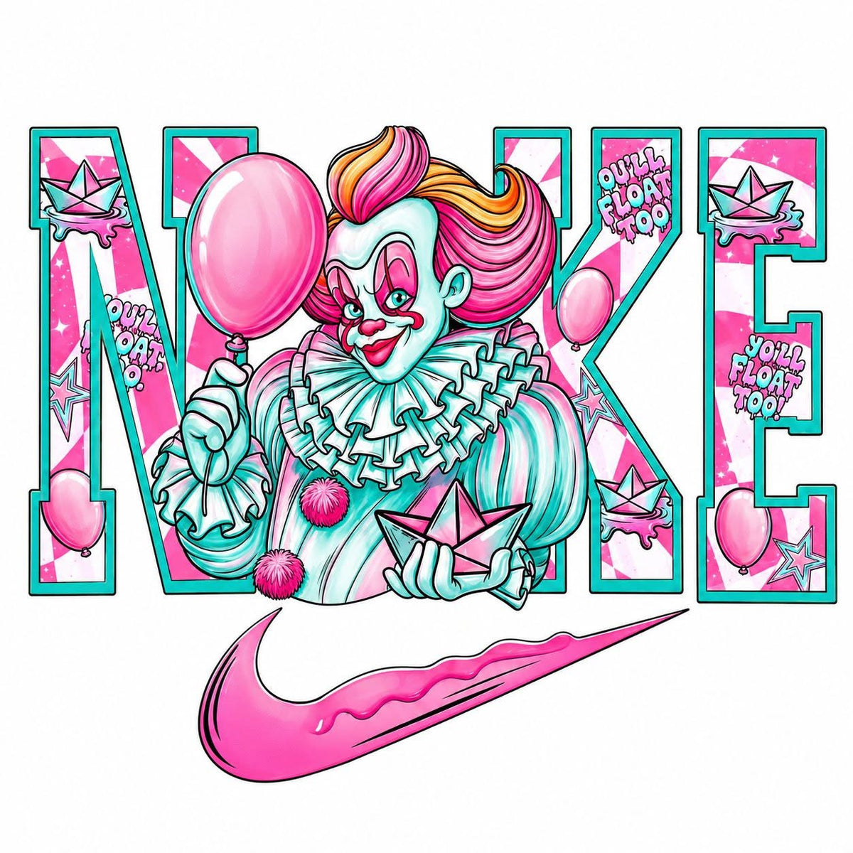 Halloween DTF ready to press iron on transfer for clothing t-shirts and hoodies