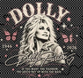 Dolly Parton DTF ready to press iron on transfer for clothing t-shirts and hoodies