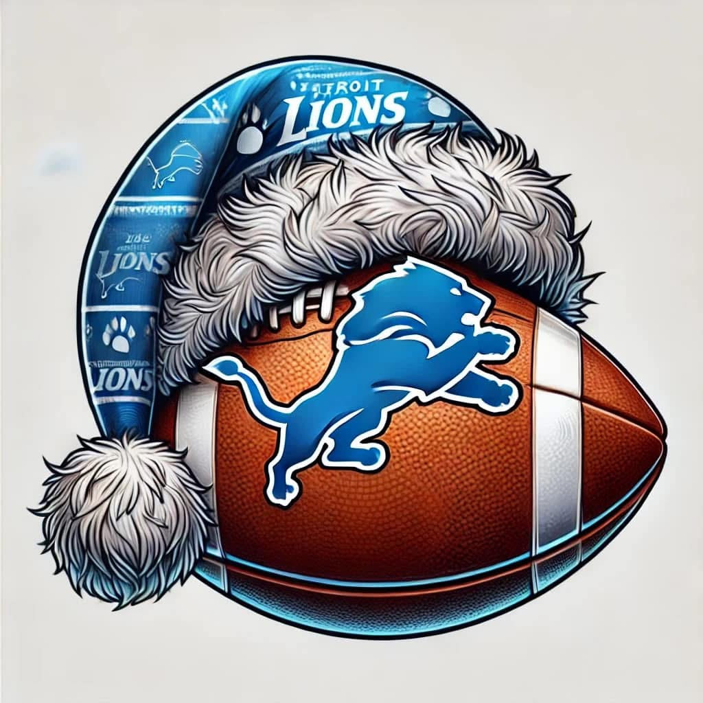 Lions football DTF ready to press iron on transfer for clothing t-shirts and hoodies
