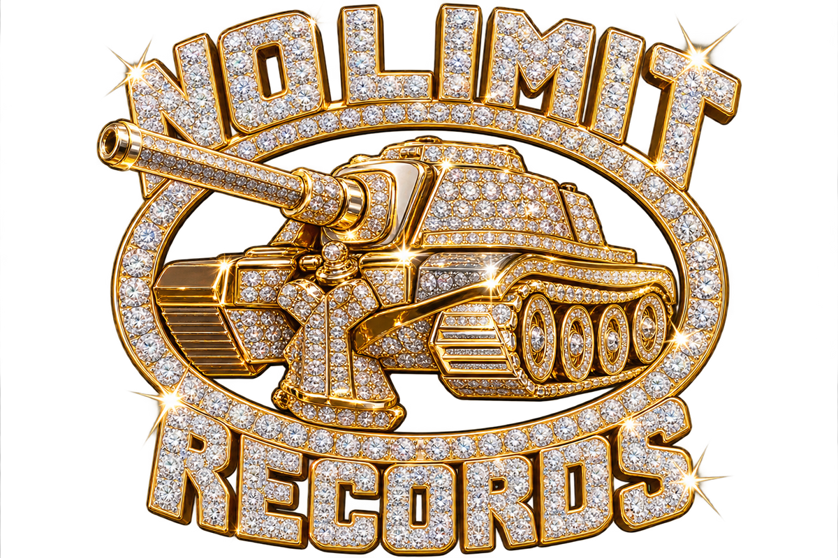 No Limit Records Gold Gems DTF ready to press iron on transfer for clothing t-shirts and hoodies