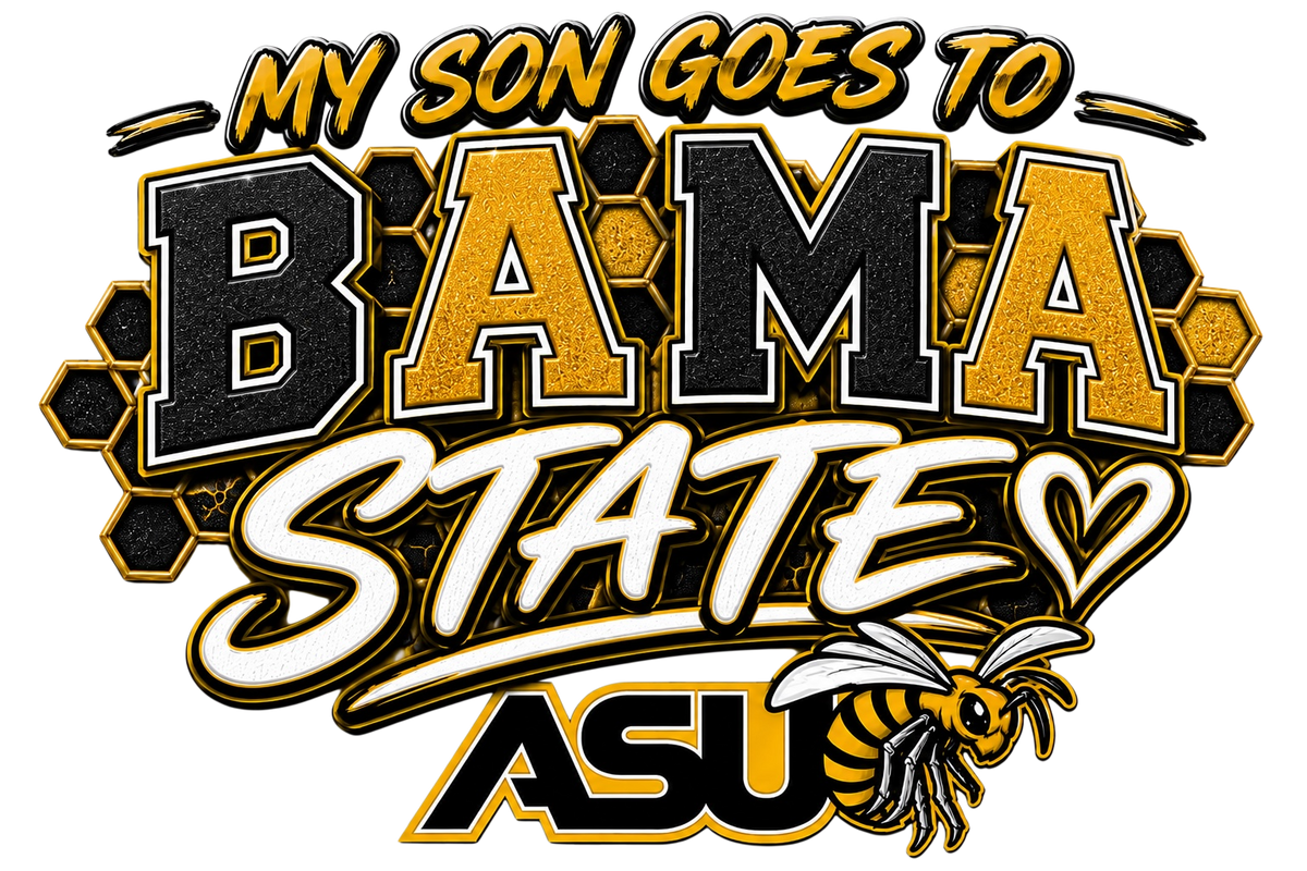 Alabama ASU  DTF ready to press iron on transfer for clothing t-shirts and hoodies