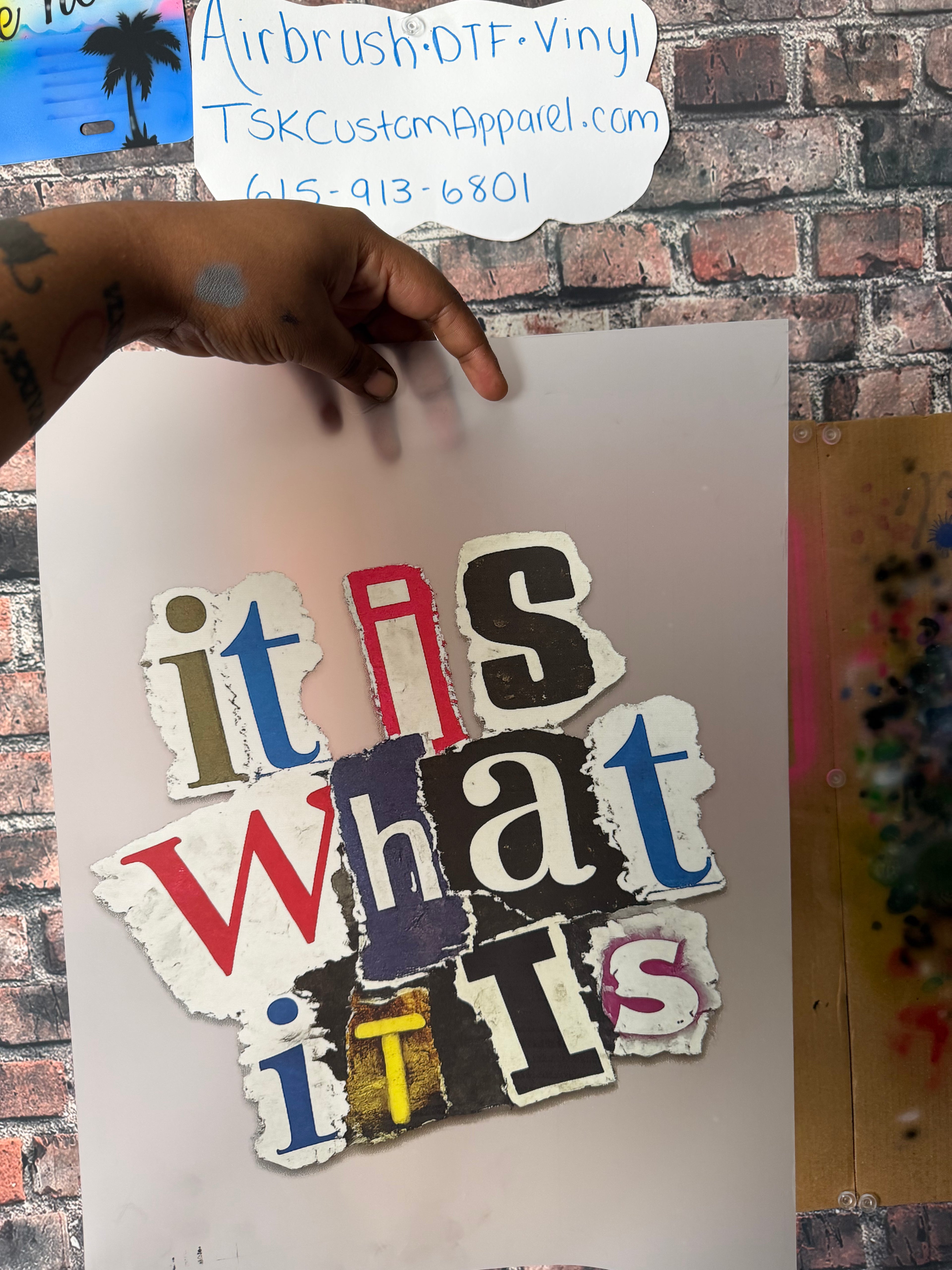 It is what it is DTF ready to press iron on transfer for clothing t-shirts and hoodies