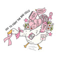 Breast Cancer Ducks (choose character) DTF ready to press iron on transfer for clothing