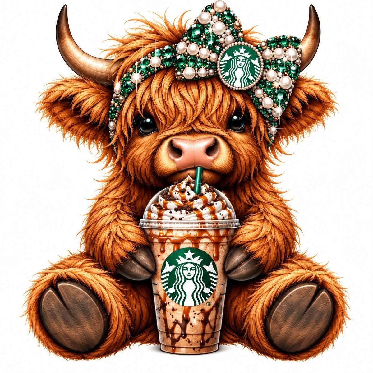 Cow Caffeine Series (pick your character) DTF ready to press iron on transfer for clothing t-shirts and hoodies