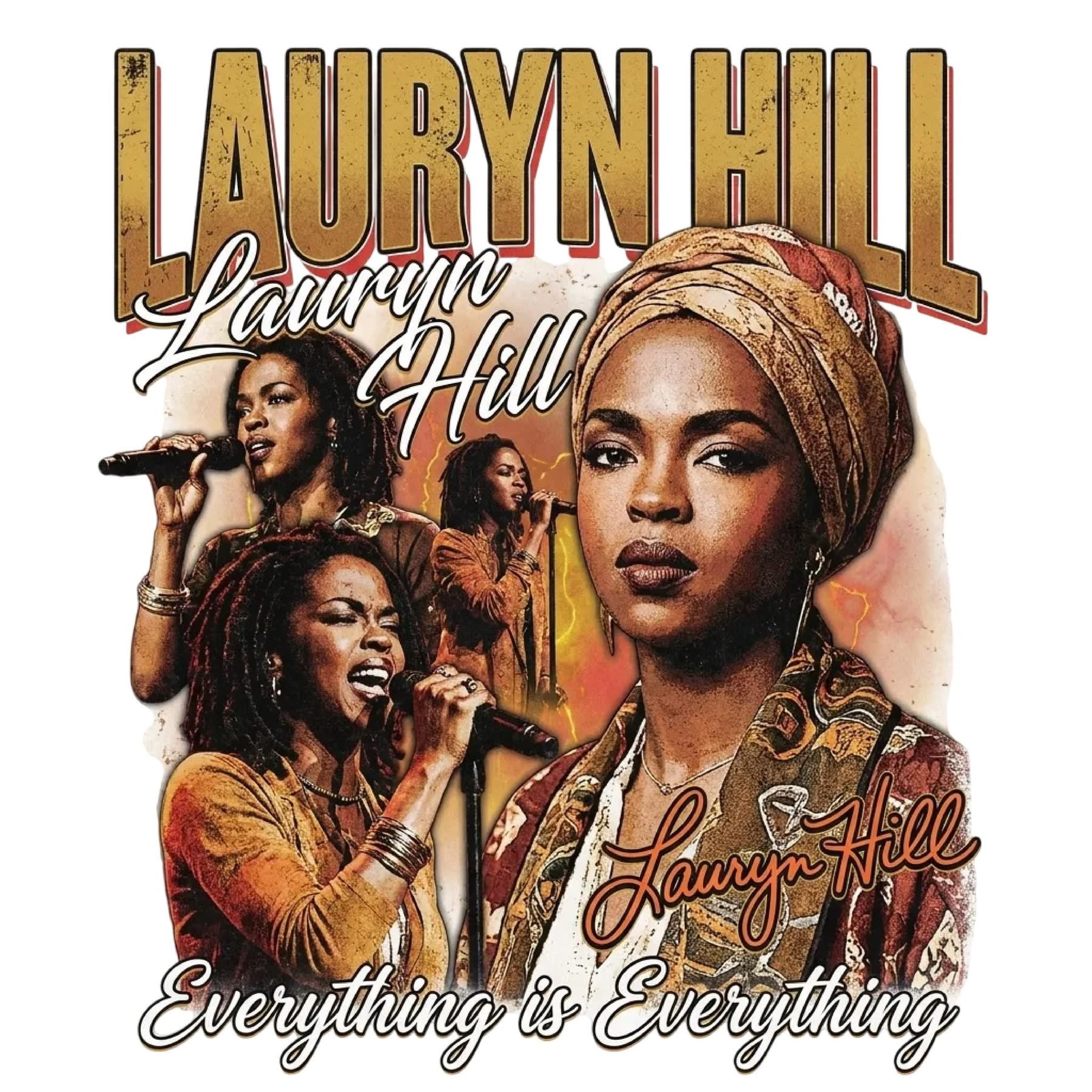 Lauryn Hill DTF ready to press iron on transfer for clothing t-shirts and hoodies concert ready