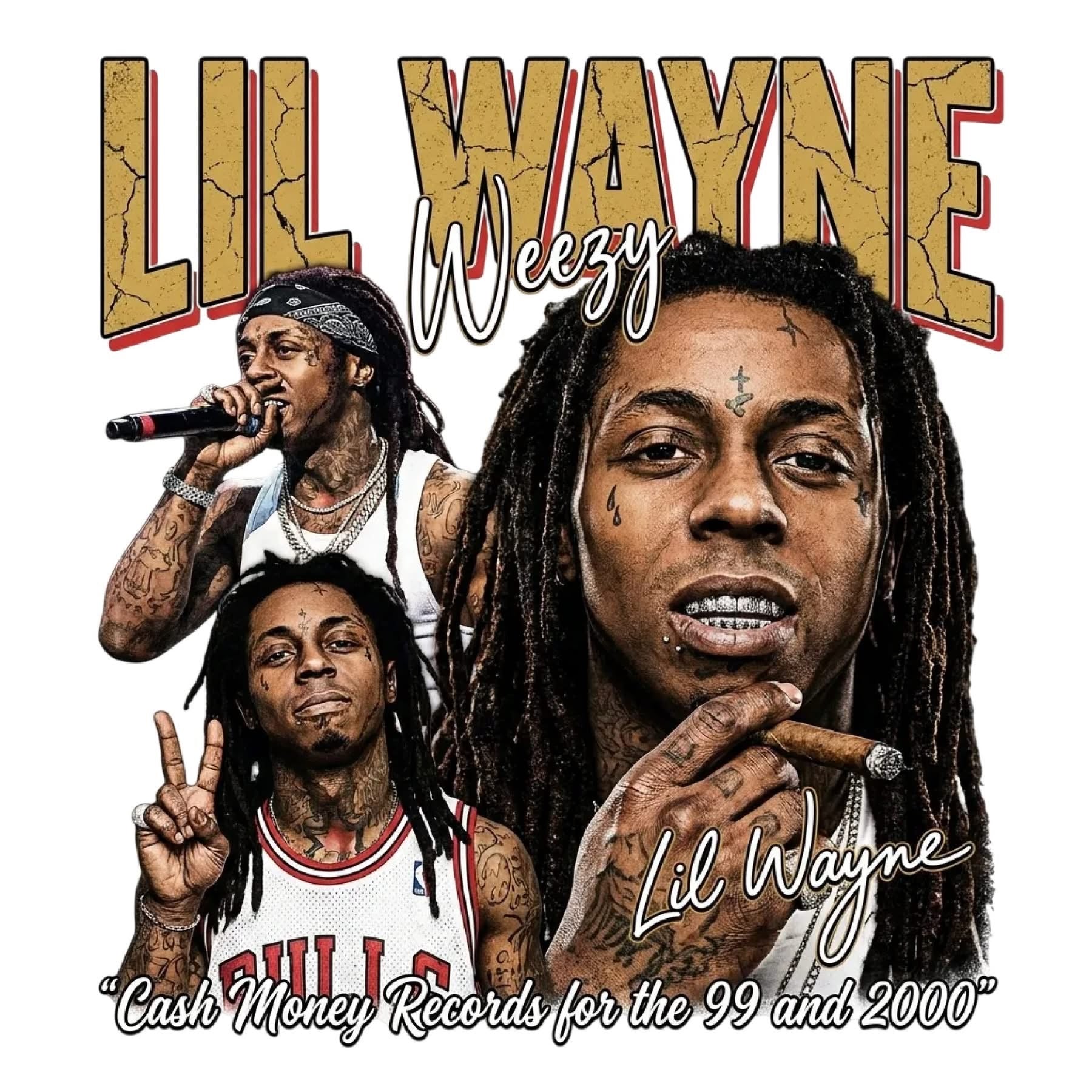 Lil Wayne DTF ready to press iron on transfer for clothing t-shirts and hoodies concert ready