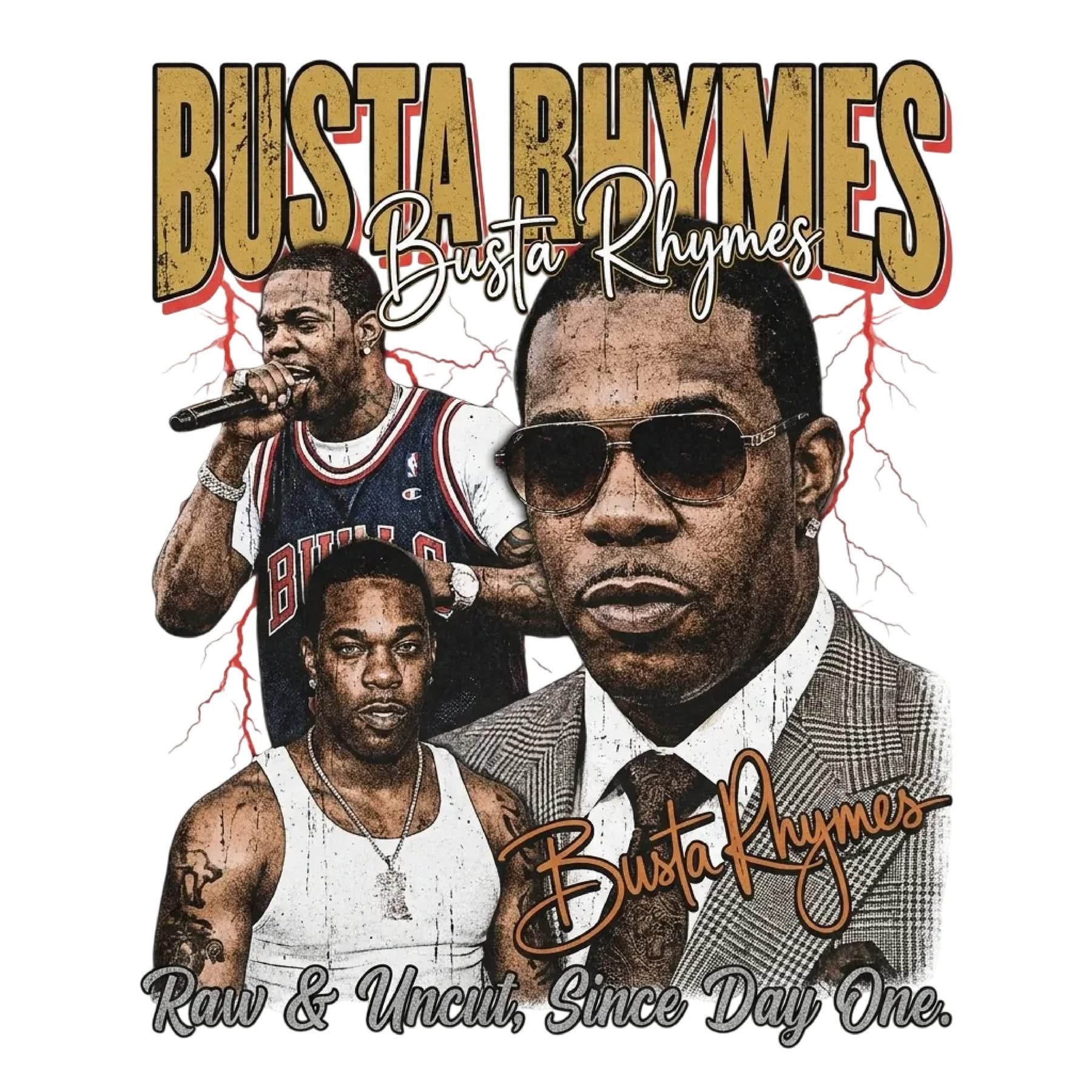 Busta Rhymes DTF ready to press iron on transfer for clothing t-shirts and hoodies