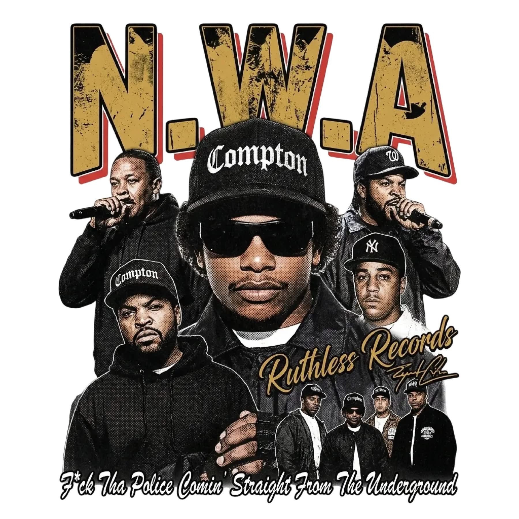 NWA DTF ready to press iron on transfer for clothing t-shirts and hoodies