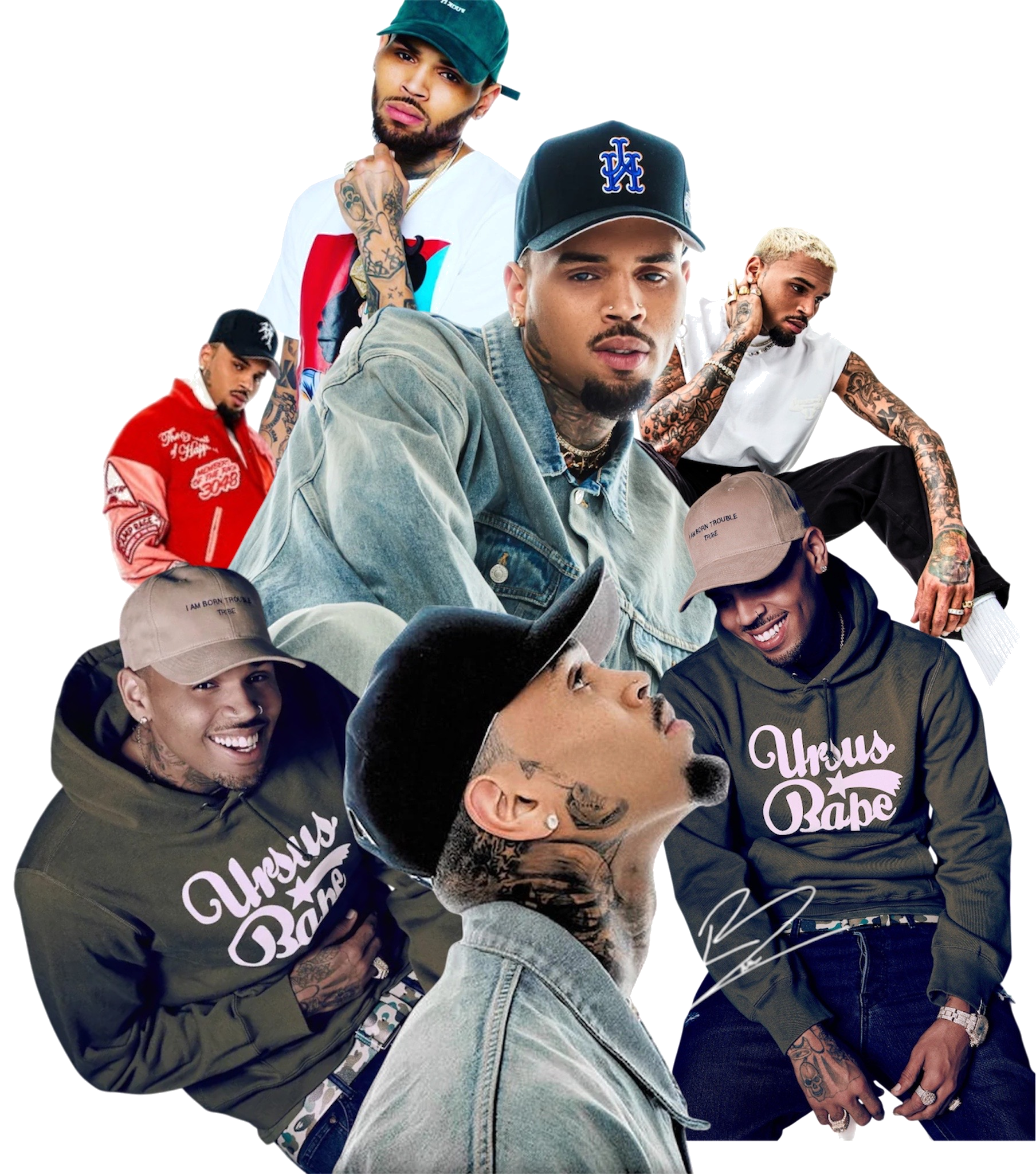 Chris Brown junk shirt color DTF ready to press iron on transfer for clothing t-shirts and hoodies concert ready