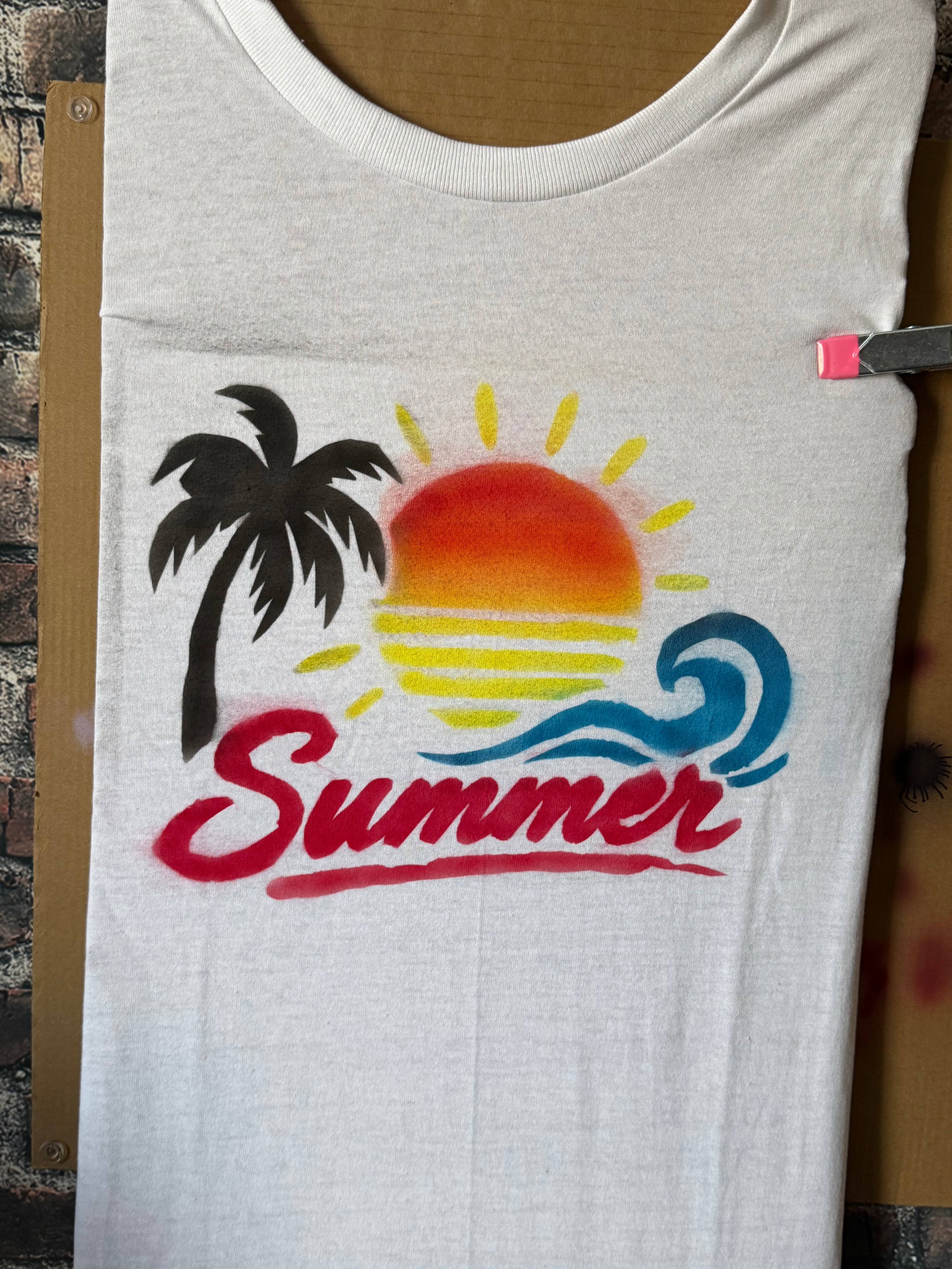 Summer sunset Airbrush tshirt