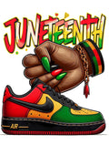 Juneteenth A1 DTF ready to press iron on transfer for clothing t-shirts and hoodies
