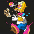 Homer Simp Donut Run Ready to press iron on transfer