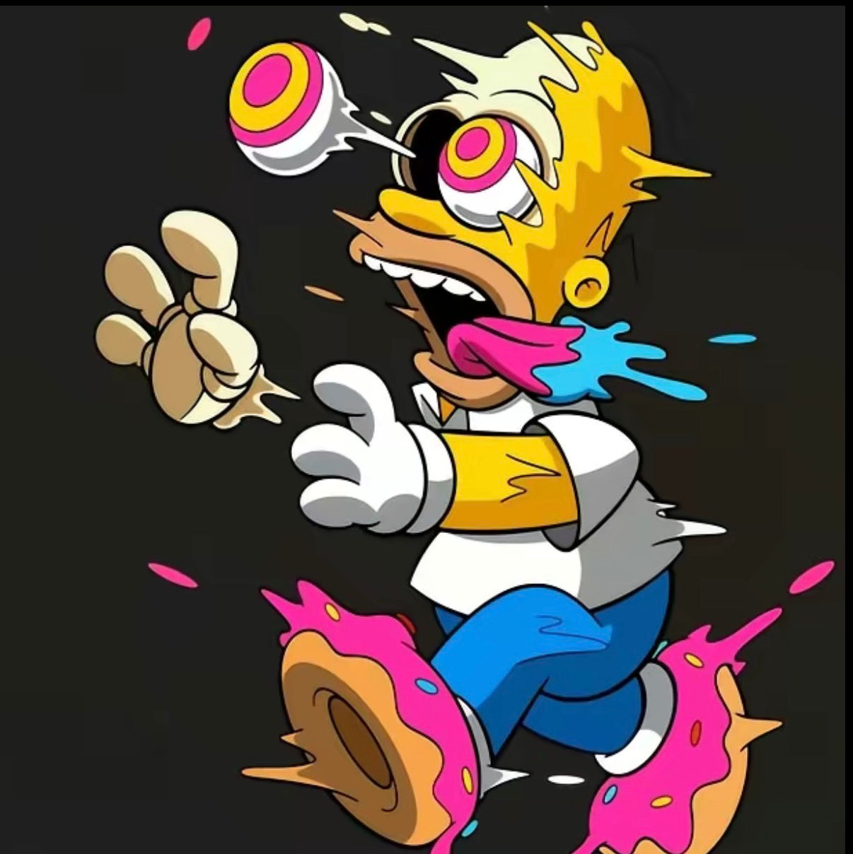 Homer Simp Donut Run Ready to press iron on transfer