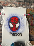 Spiderman Airbrush T-shirt (with name)