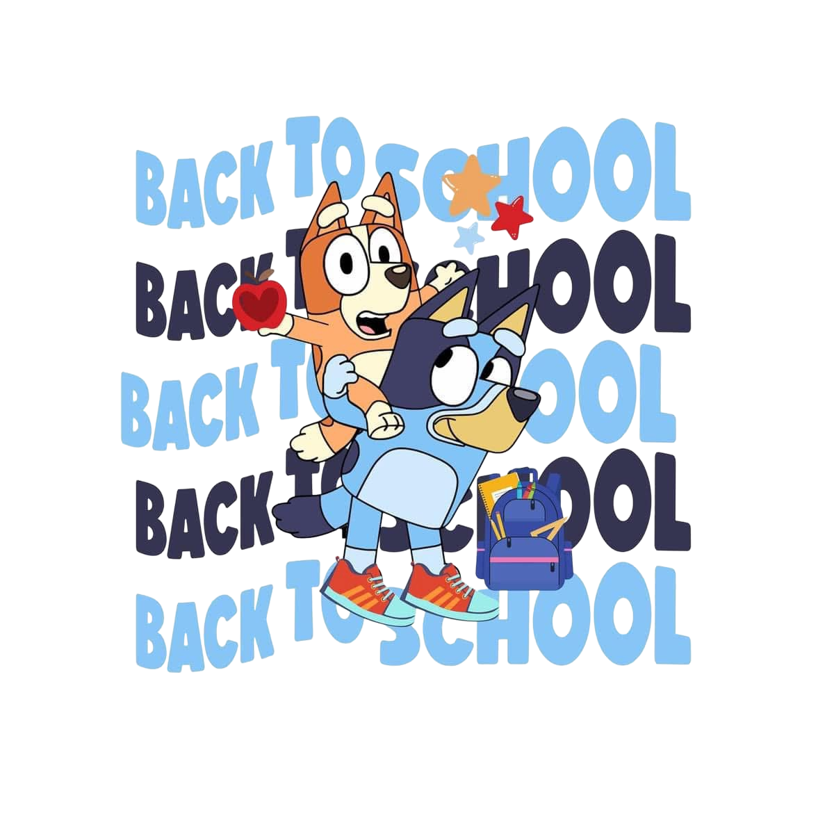 Back to School DTF ready to press iron on transfer for clothing t-shirts and hoodies