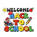 Welcome Back to School DTF ready to press iron on transfer for clothing t-shirts and hoodies
