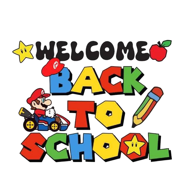 Welcome Back to School DTF ready to press iron on transfer for clothing t-shirts and hoodies