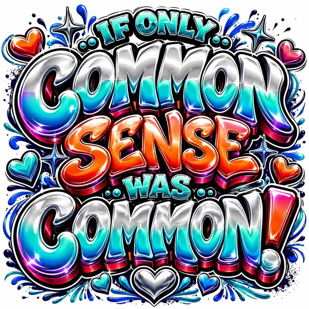 If only common sense was common DTF ready to press iron on transfer for clothing t-shirts and hoodies