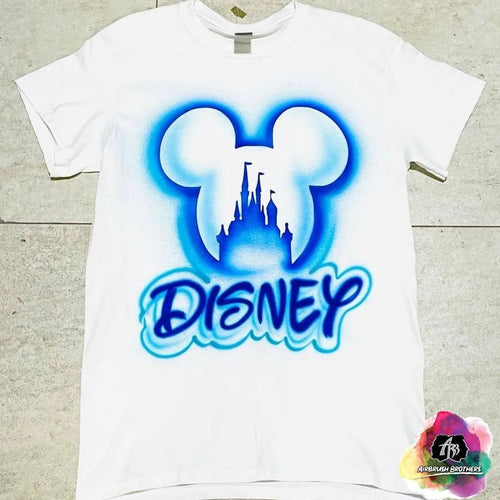 Airbrushed mouse head Isney Pink or Blue T-Shirt