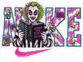 Halloween Beetlejuice Nike DTF ready to press iron on transfer for clothing t-shirts and hoodies