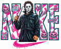 Halloween Jason Nike DTF ready to press iron on transfer for clothing t-shirts and hoodies