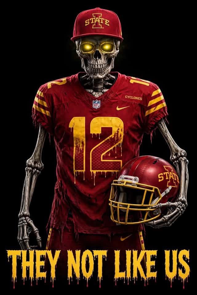 Cyclones Iowa State They Not Like Us Football DTF ready to press iron on transfer for clothing t-shirts and hoodies