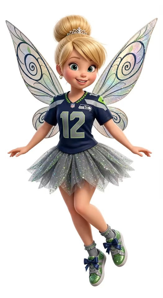 Seahawks Football DTF ready to press iron on transfer for clothing t-shirts and hoodies