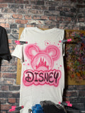 Airbrushed mouse head Isney Pink or Blue T-Shirt