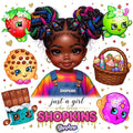 Shopkins Just A Girl DTF ready to press iron on transfer for clothing t-shirts and hoodies