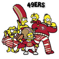 49ers football Simpsons DTF ready to press iron on transfer for clothing t-shirts and hoodies