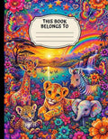 Lisa Frank Inspired composition notebook (Standard US size)