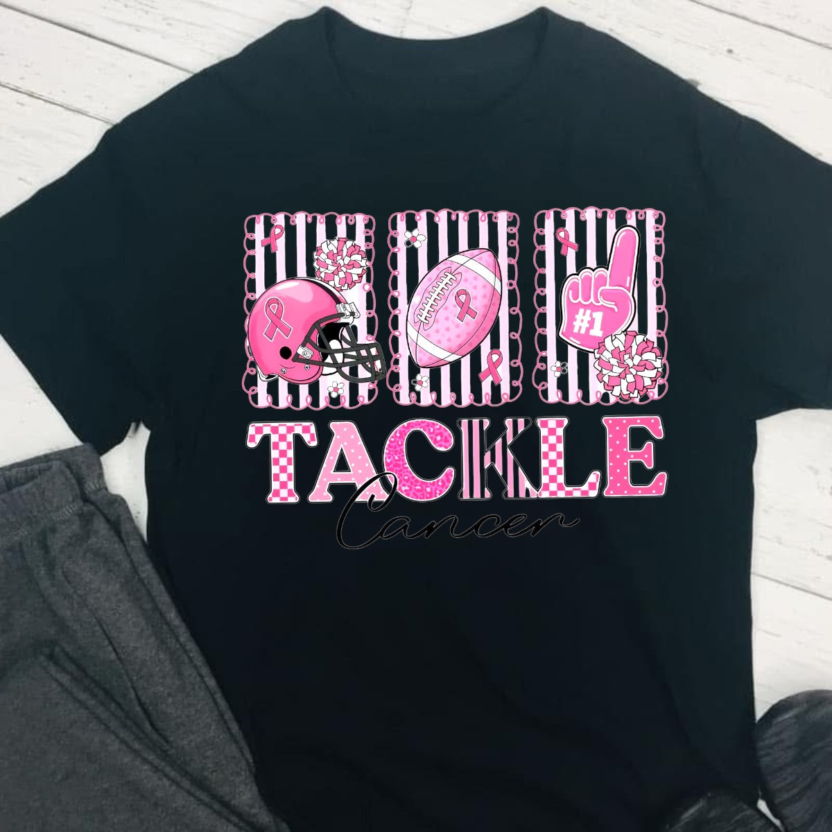 Football Breast Cancer Awareness DTF T-Shirt