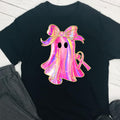 Halloween Football Breast Cancer Awareness DTF T-Shirt