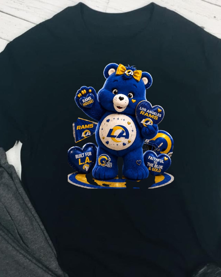 Carebear LA Rams Football DTF T-Shirt Game Ready