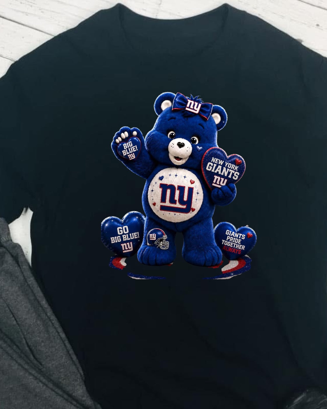 Carebear NY GIANTS Football DTF T-Shirt Game Ready
