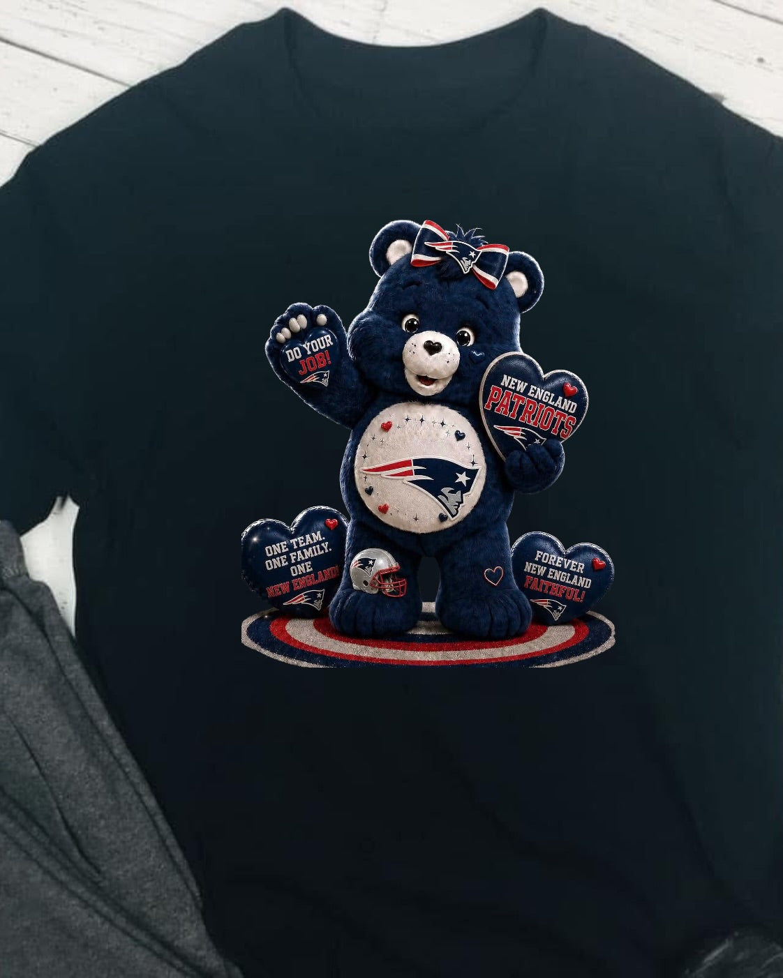 Carebear Football PATRIOTS DTF T-Shirt Game Ready