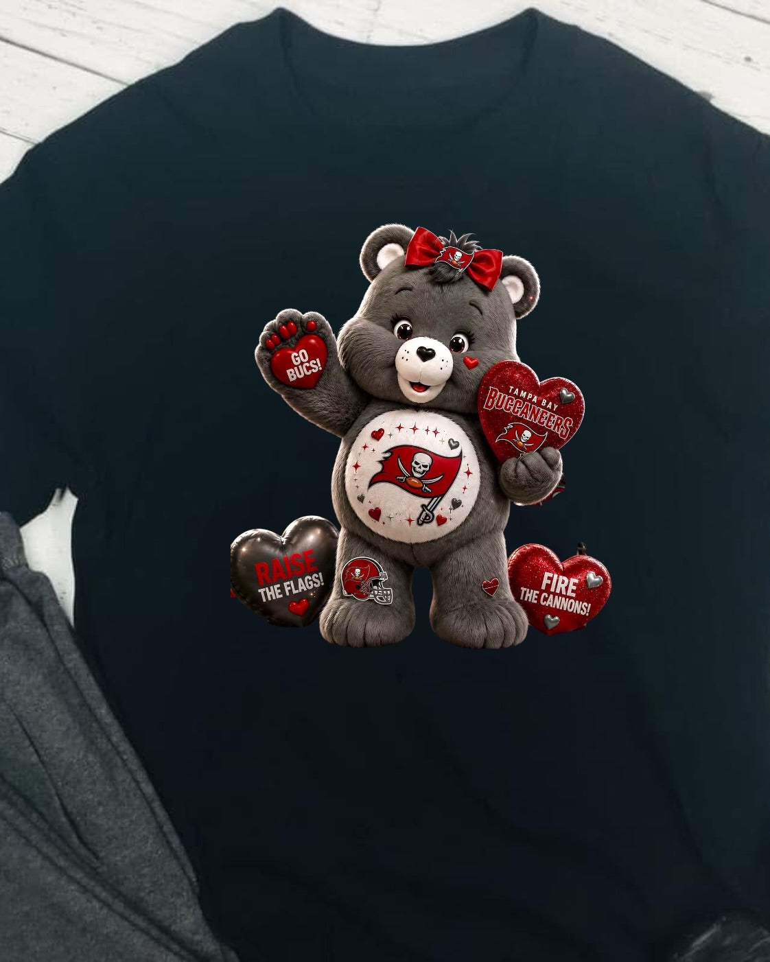 Carebear BUCCANEERS Football DTF T-Shirt Game Ready