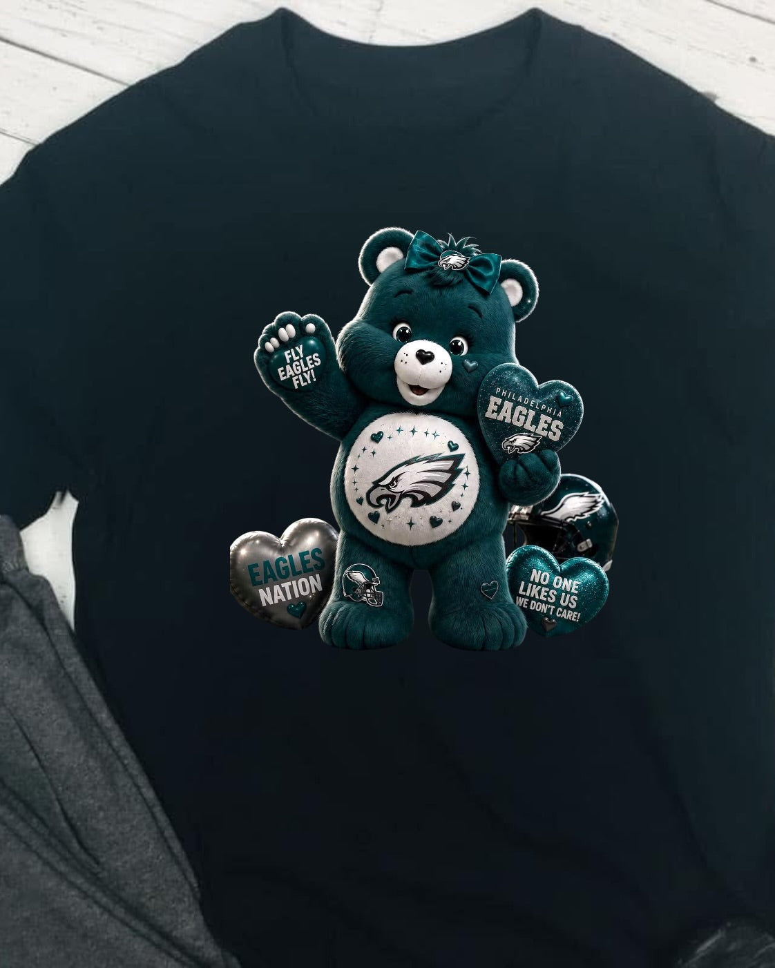 EAGLES Carebear Football DTF T-Shirt Game Ready