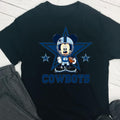 Mickey Mouse Football DALLAS COWBOYS DTF T-Shirt